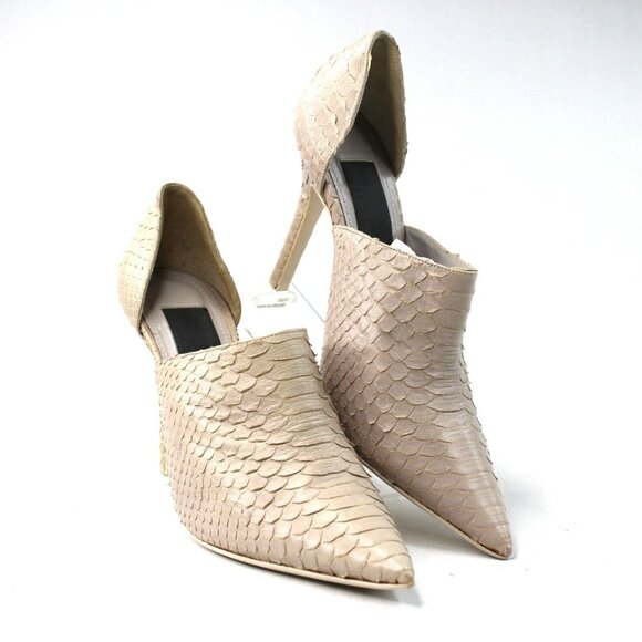 Haider Ackermann Shoes - Haider Ackermann Sz 8.5 Gray D'orsay Real Snakeskin High Heel Pump Shoes Luxury